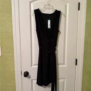 41 Hawthorn Black Midi Wrap Dress